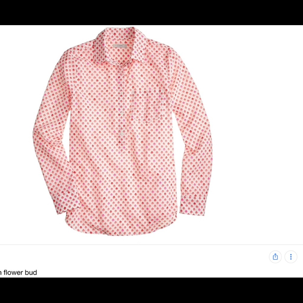 J Crew Camp pop-over in flower bud